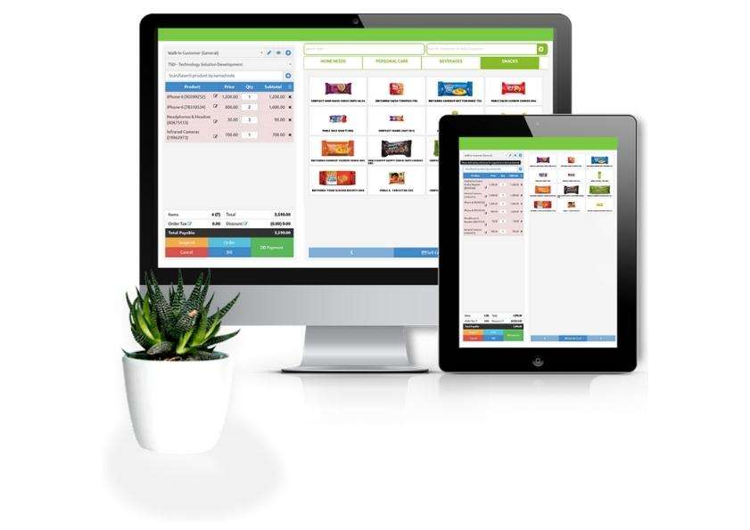 Cloud point of sale billing software dashboard of POS for QSR page for windows desktop and tablet view